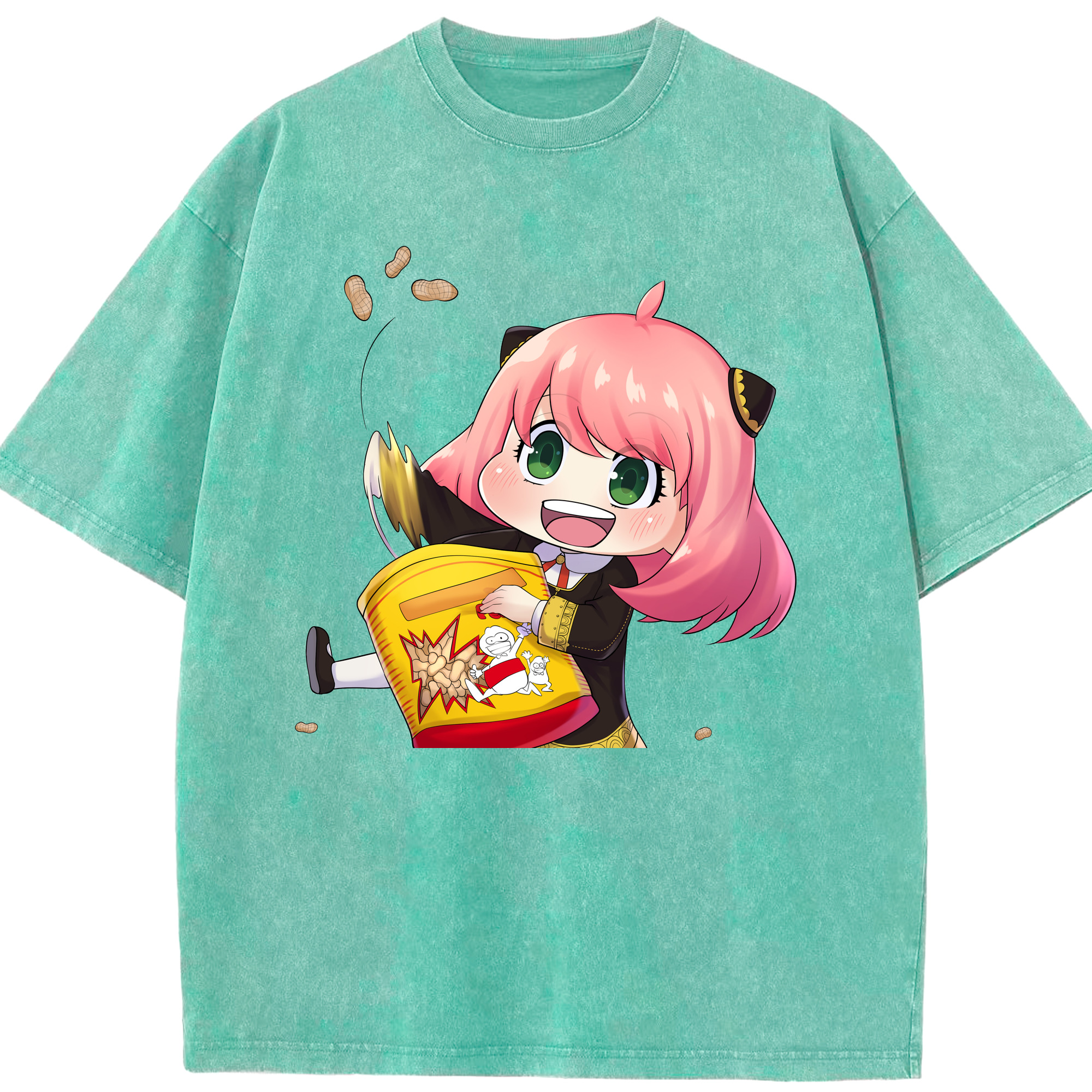 （画像用） SPY×FAMILY间谍家家酒 綿100% ヴィンテージ風 半袖Tシャツ（フロントプリント）